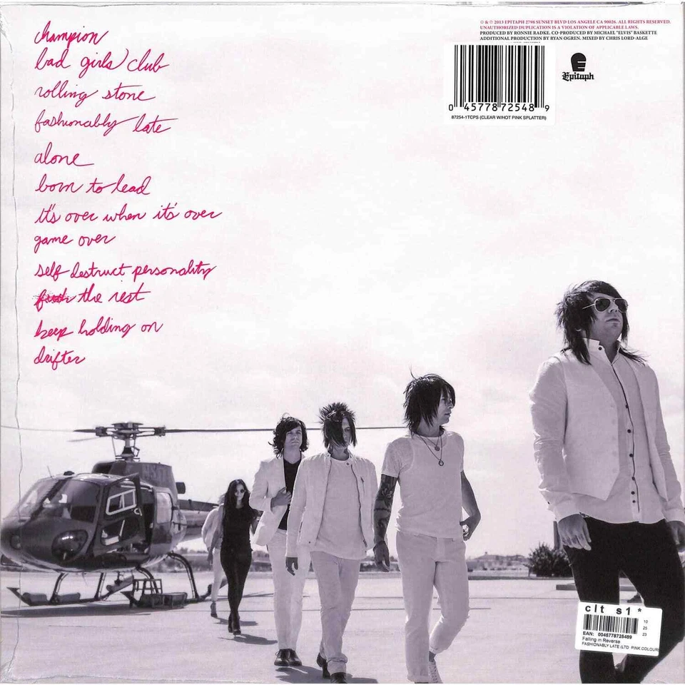 Falling in Reverse / FASHIONABLY LATE (LTD PINK LP) / Epitaph Europe / 05252961 - Bild 2 von 2