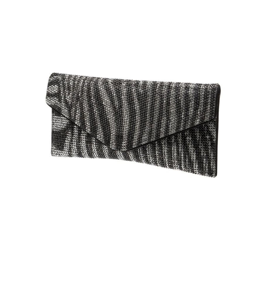 JUDITH LEIBER Crystal Clutch Women's Handbags Black /Silver Brand New W/O Tags - Image 3 of 4