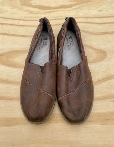 Bobs Memory Foam Shoes By Skechers Slip On Chill Luxe Women's Size 10 Brown  | eBay