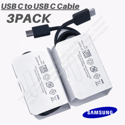 3 Pack PD Fast Charger Charging Cord USB-C To Type C Cable For Samsung Galaxy LG