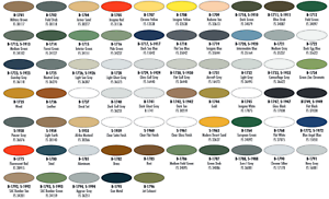 Semi Gloss Paint Color Chart