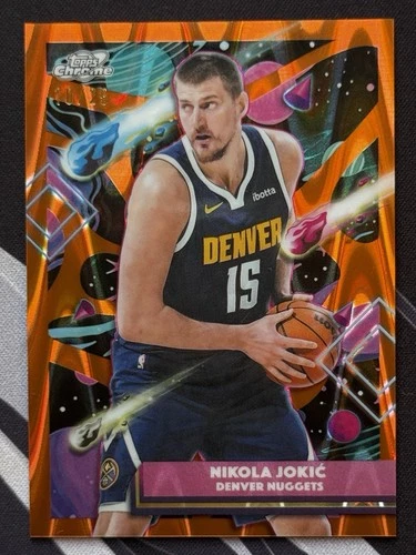 2025 Topps Cosmic Chrome Basketball Orange Galactic Refractor Nikola Jokic #95