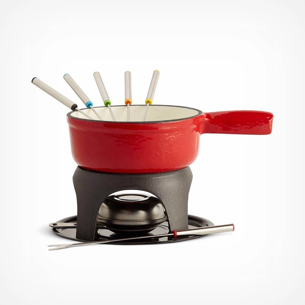 VonShef Cast Iron Swiss Fondue Set Cheese Chocolate