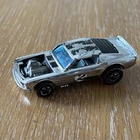 Hot Wheels Redline 1969 Mustang Boss Hoss Chrome MISSING 1 Tire HONG KONG