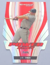 2005 Donruss Power Alley Red Die Cut #9 J.D. Drew /250 Atlanta Braves