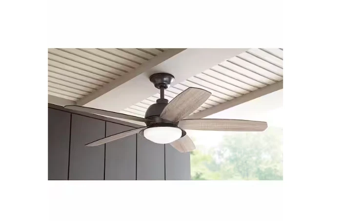 Home Decorators Collection Ackerly 52" Natural Iron LED Ceiling Fan Light Remote - Image 3 of 4