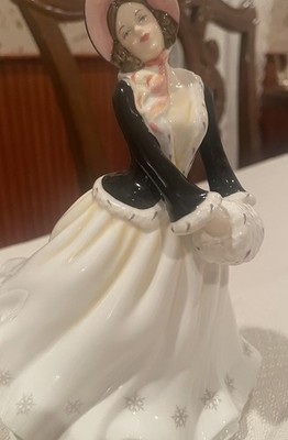 The English Ladies Co Winters Day Lady Figurine English Master Painter D Smith