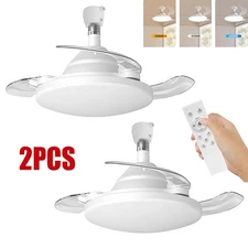 2PKS Ceiling Fans Light & Remote- 22'' Screw in Ceiling Fan Light Bulb Fan light