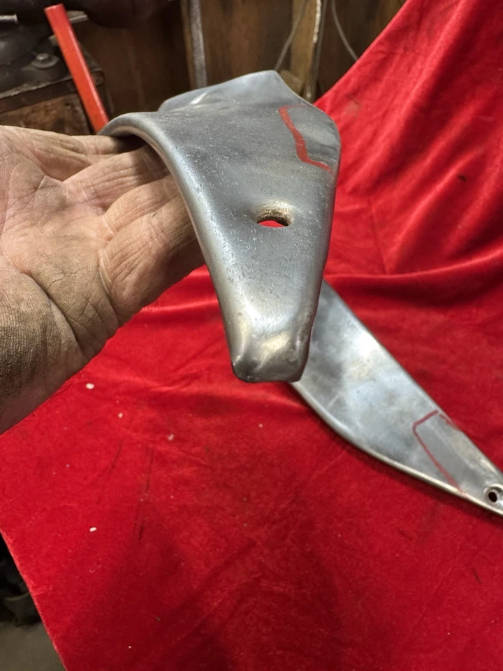 1949 1950 1951 1952 Chevrolet Car Original Pair Lower Quarter Rock Gravel Guards - Image 3 of 4