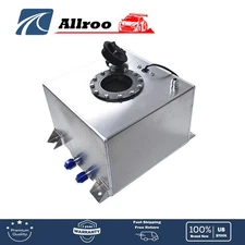 Aluminum 5 Gallon Racing/street Fuel Cell Gas Tank+Level Sender Drift/polished