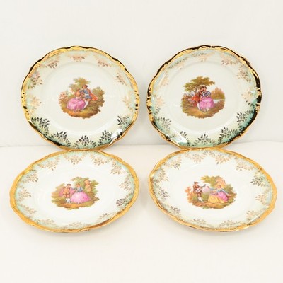 Vintage  Johann Haviland Kunst-Palette Fragonard Seafoam 22K Gold Plates