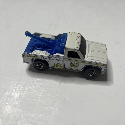 1974 Hot Wheels 🛞 Redline White Ramblin' Wrecker Larrys Towing Tow Truck