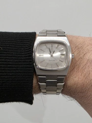 Omega Seamaster Quartz Cal. 1342 Vintage 70s Steel TV Dial Original