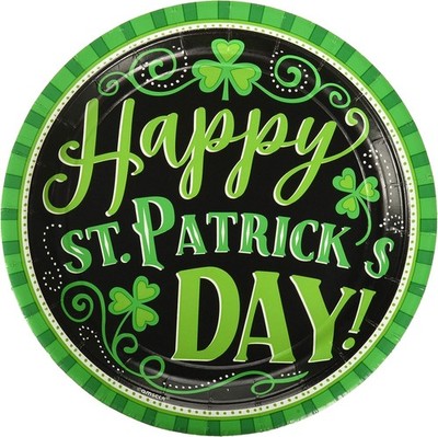 Clover Me Lucky Shamrock Clover St. Patrick's Day Party Bulk 7'' Dessert Plates