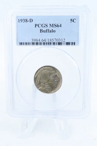 1938-D PCGS MS64 Buffalo Nickel Business Strike 5C