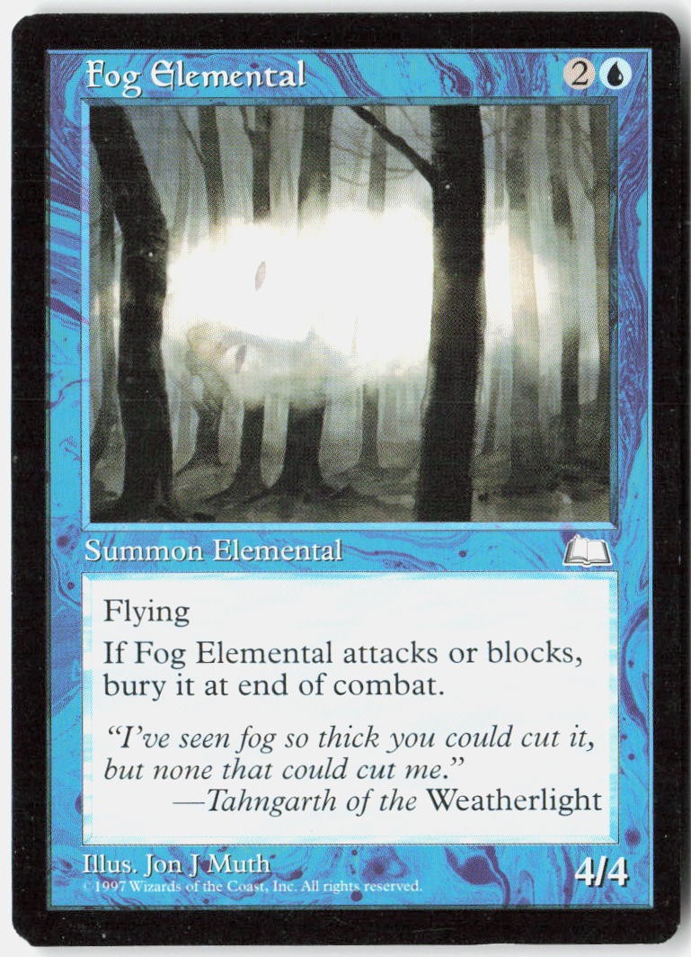 Magic - Fog Elemental Weatherlight [WTH - 40] NM Common