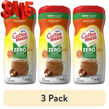 (3 pack) Coffee Mate Hazelnut Sugar-Free Powdered Coffee Creamer, 10.2 oz