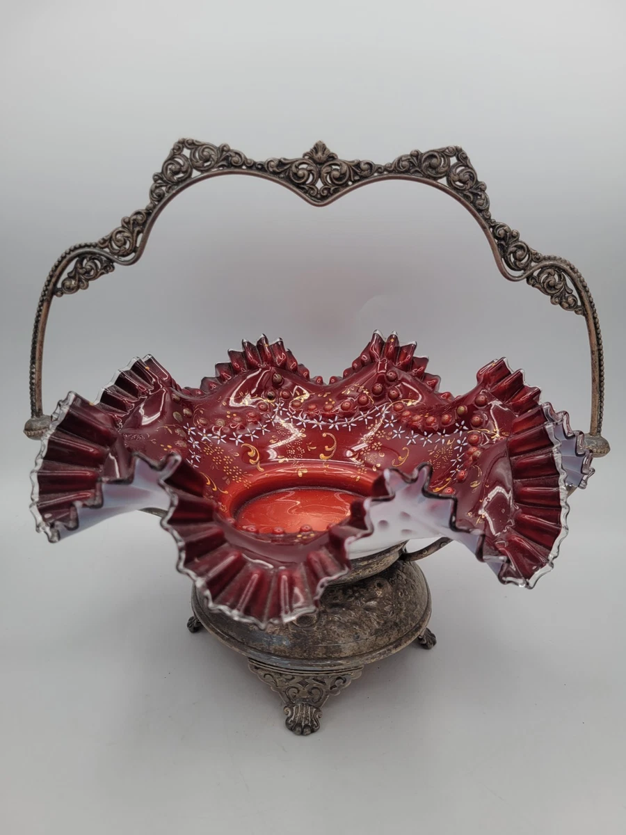 Glass Brides Bowl In Antique Us Silver-Plated Baskets for sale | eBay
