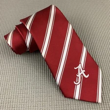 EAGLES WINGS Men's Alabama Crimson Tide Striped NCAA SEC Football Tie NEW