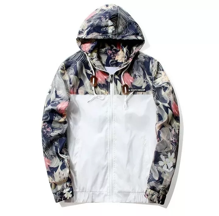 NWT Fashioa by Qing Yuan Shui Windbreaker Men Size XXL 4XL White