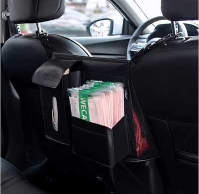 EING Car Storage Organizer, Back Seat Mesh Purse Holder for Car, Car Net Pocket 