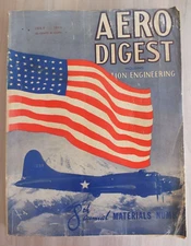 Aero Digest*July*1942*USA*WWII*Patriotic Conspiracy*American Flag*Sikorsky*Piper
