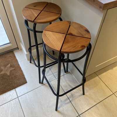 Two Ikea Agne Bar Stools Multi Purpose Kitchen Breakfast Solid
