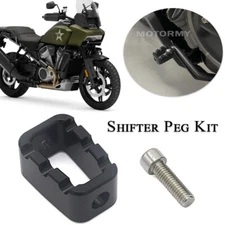 Black Shifter Peg Foot Peg 80GRIT For PAN AMERICA Sportster S 1250 RH 2021-2024