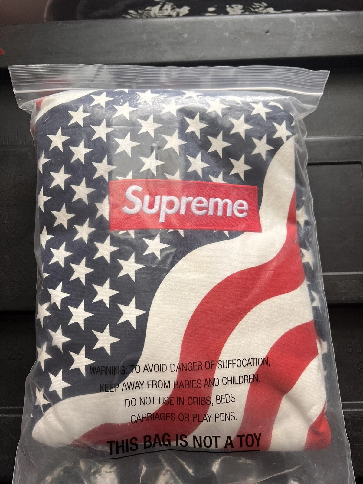 Supreme Box Logo Sweat Shirt à Capuchon Grand Drapeau Neuf