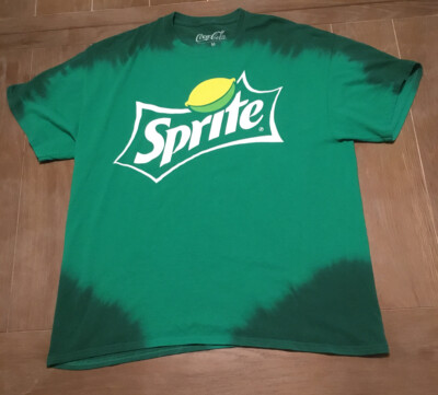 SPRITE LOGO TIE DYE TEE MENS COCA COLA BRAND BEVERAGE TEE GREEN Size M
