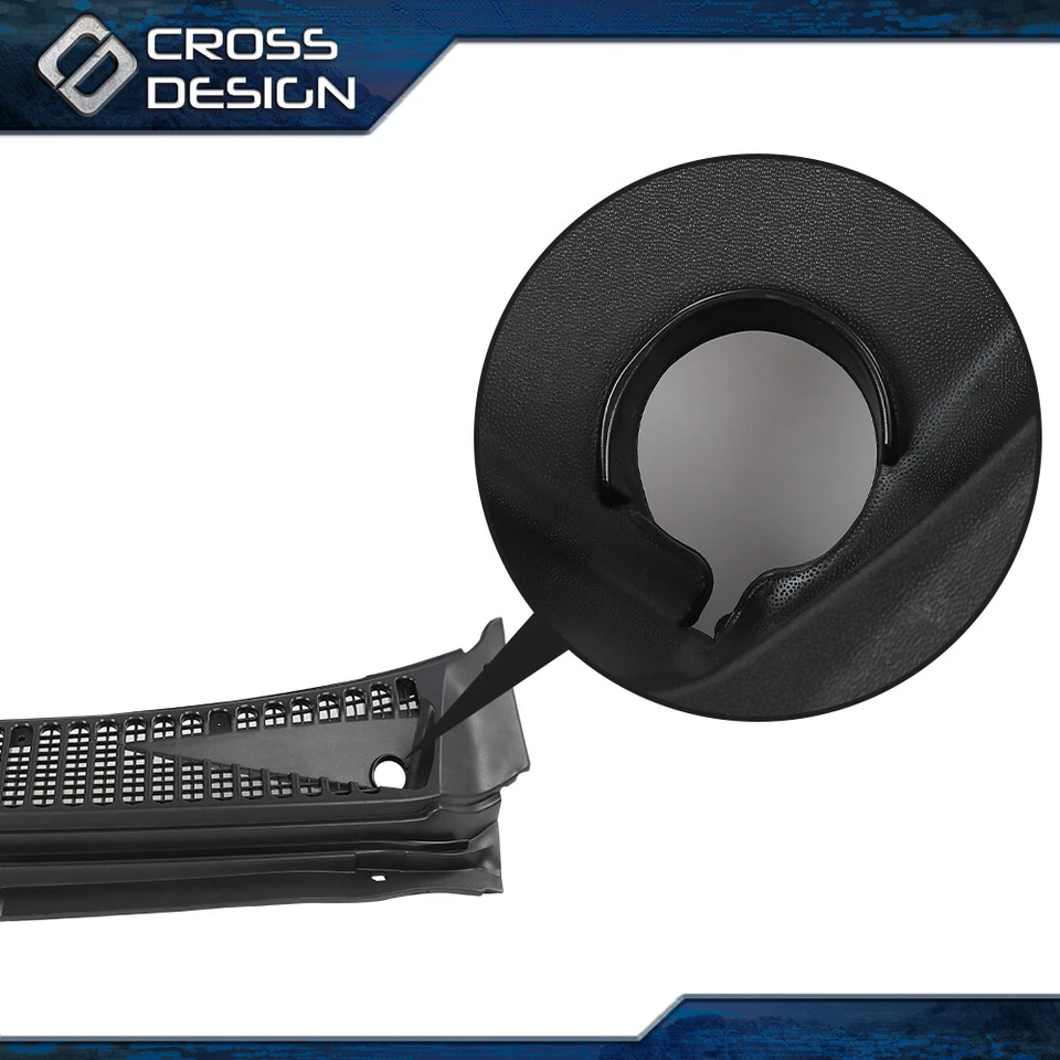 Ajuste para Ford F250 350 99-07 limpador de para-brisa ventilação capô tela tampa grade painel - Imagem 3 de 4