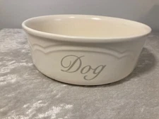 Pfaltzgraff Tea Rose DOG Bowl 7.75” Round Stoneware Pink Rose Made in USA EUC