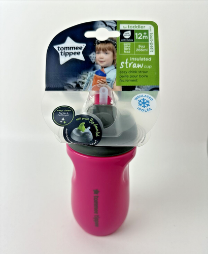 Tommee Tippee Insulated Straw Training Cup 12m+ -9oz/266ml-