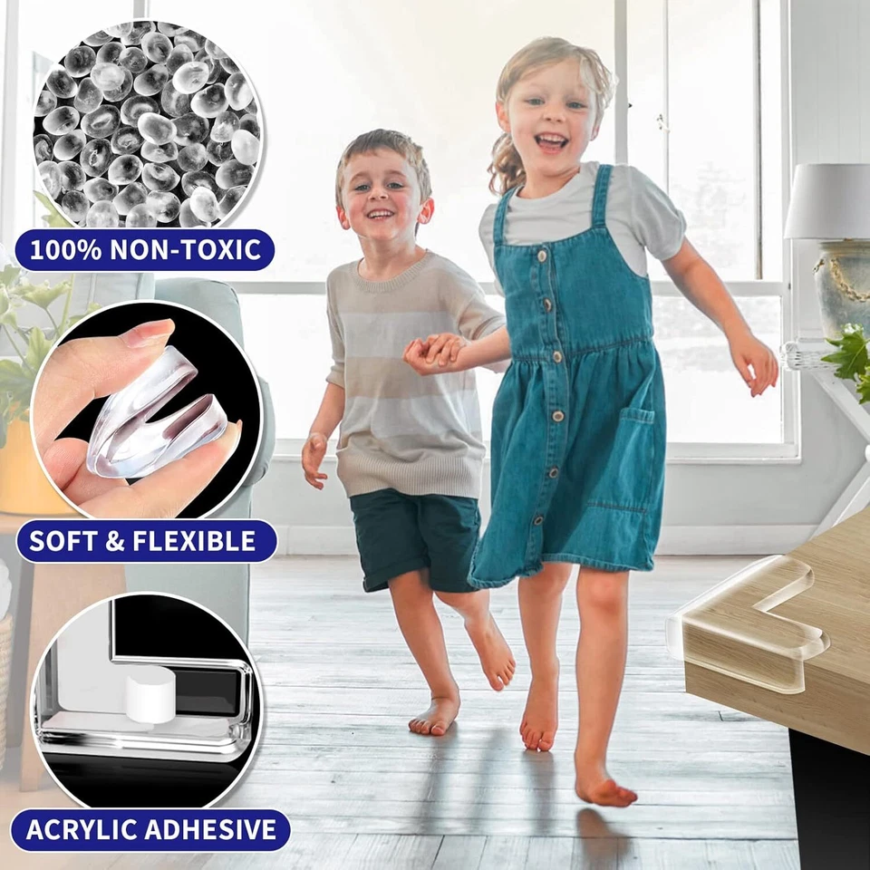 Protector de esquina a prueba de bebés, paquete de 32 protectores de esquina de mesa seguridad chile Foto 4 de 4