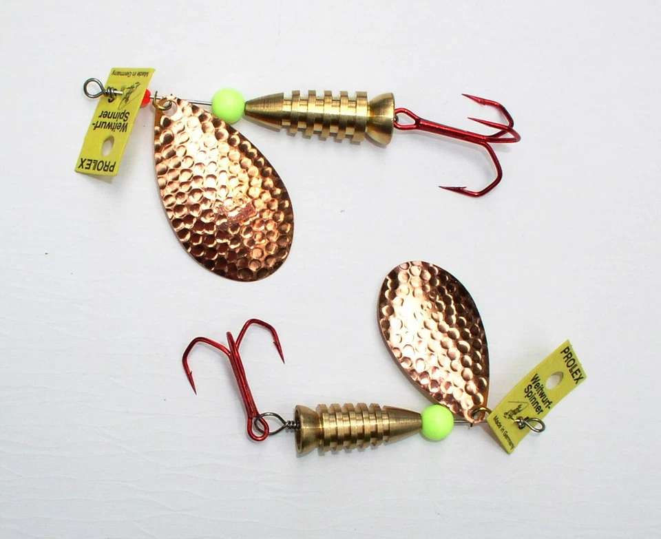 Profi Blinker Prolex Spinner Silber, Kupfer, Feuergelb, 8 Größen, 4 bis 27 Gramm - Bild 2 von 4