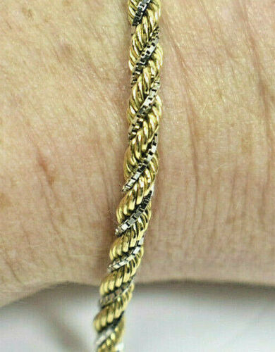 UnoAerre 14K Gold Bracelet Italian Designer Vintage 7.5" 7g