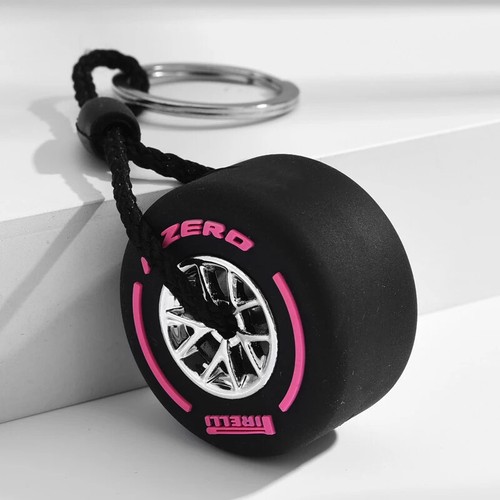 Hot F1 Racing Tire Keychain Car Key Accessories PVC Tire Pendant Bag Charms - Picture 38 of 38