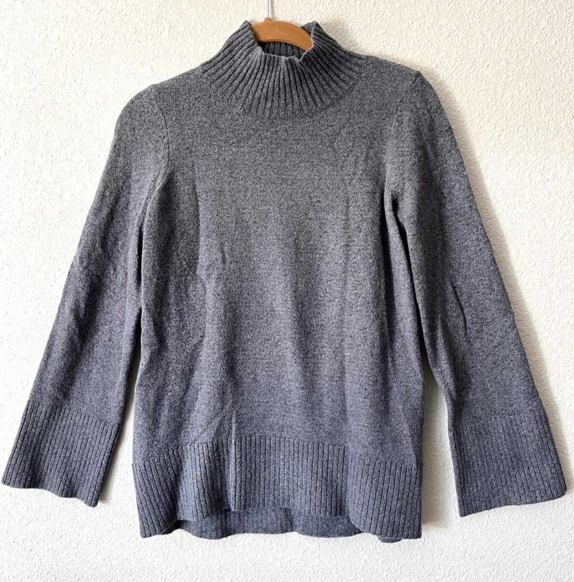 Loft Mock Neck Cotton/Wool Turtleneck Sweater Women's Size XXS