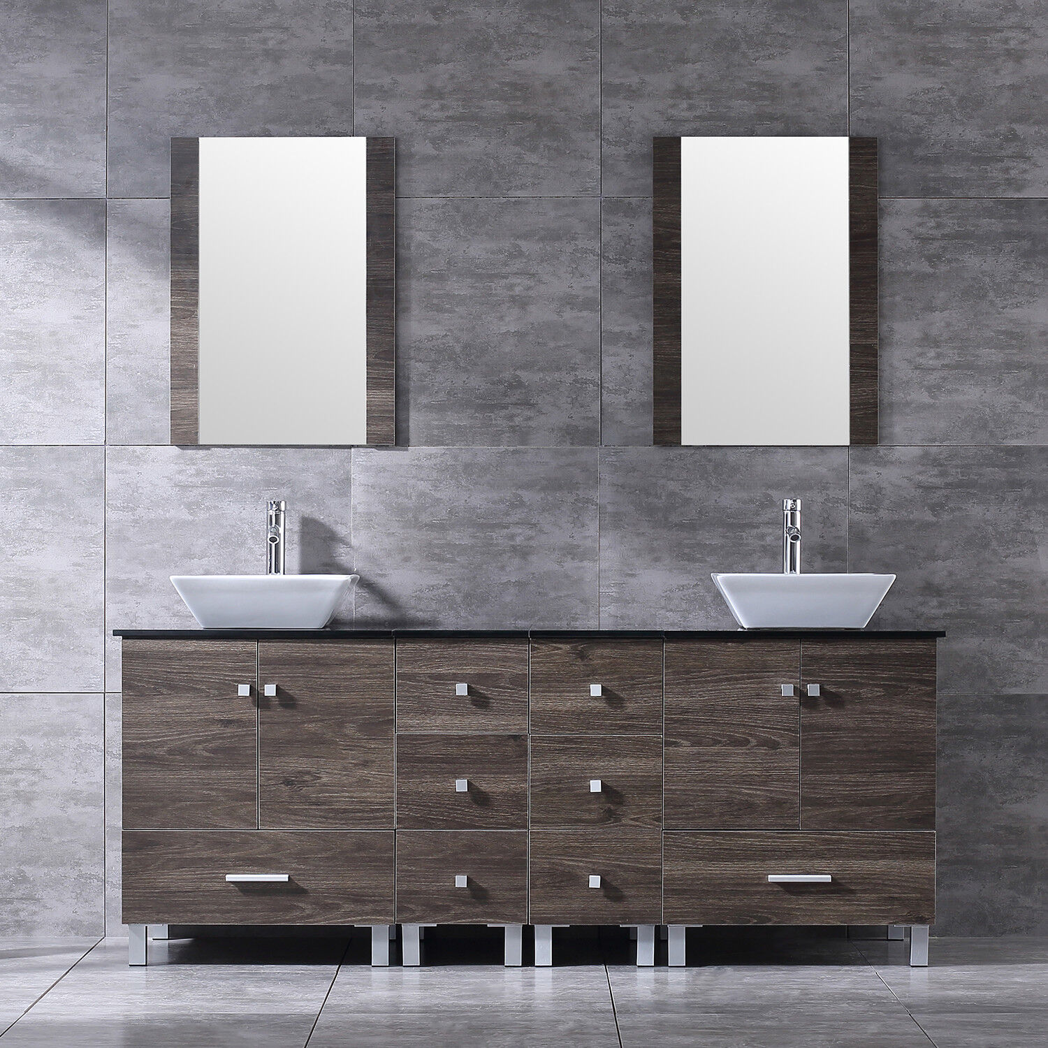 Featured image of post Double Sink Vanity With One Drain / Usually, a single sink vanity has a doors in the middle (under the sink) and drawers to either side.