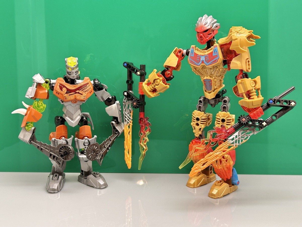 LEGO BIONICLE Figures Tahu, Pohatu, With Weapons, 70785, 71308