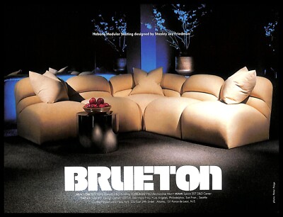 1984 Brueton Habana Modular Seating Vintage PRINT AD Stanley Jay Friedman Design