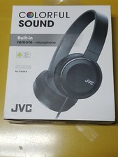 JVC Headphones Flat Foldable On Ear Colorful Lightweight Headband with Mic