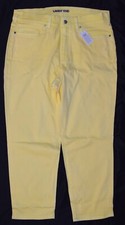 LANDS' END Yellow Soft Wash High Rise Slim Fit Ankle Pants 508027 Womens 16W NEW