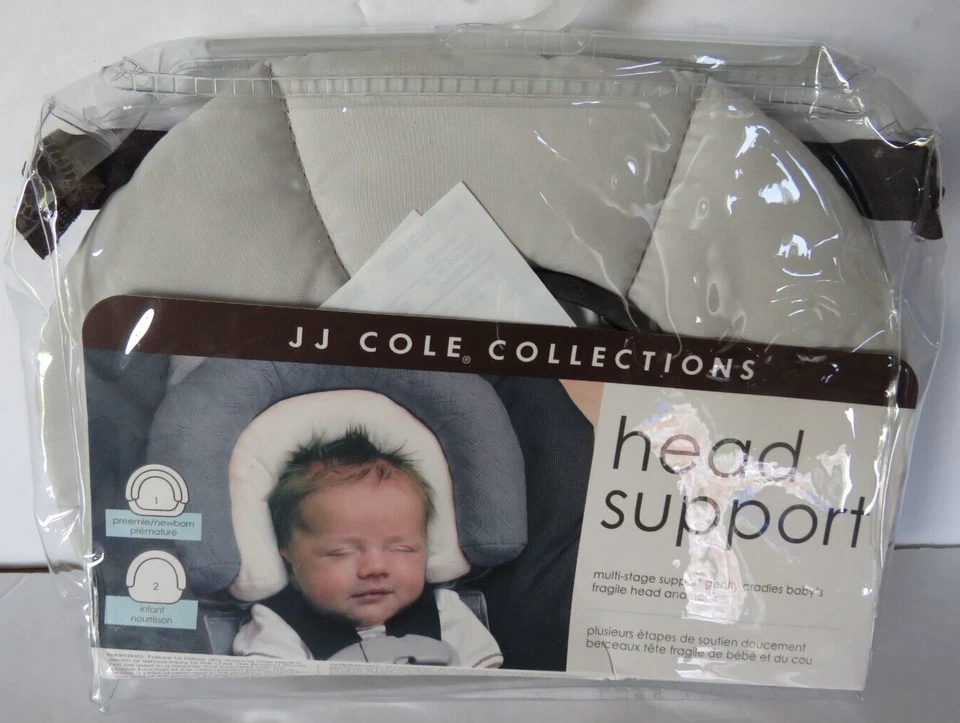 Soporte reposacabezas de bebé JJ Cole negro gris estampado regalo Foto 4 de 4