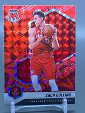 2020-21 Panini Mosaic Montage Red Prizm #154 ZACH COLLINS Portland Trailblazers
