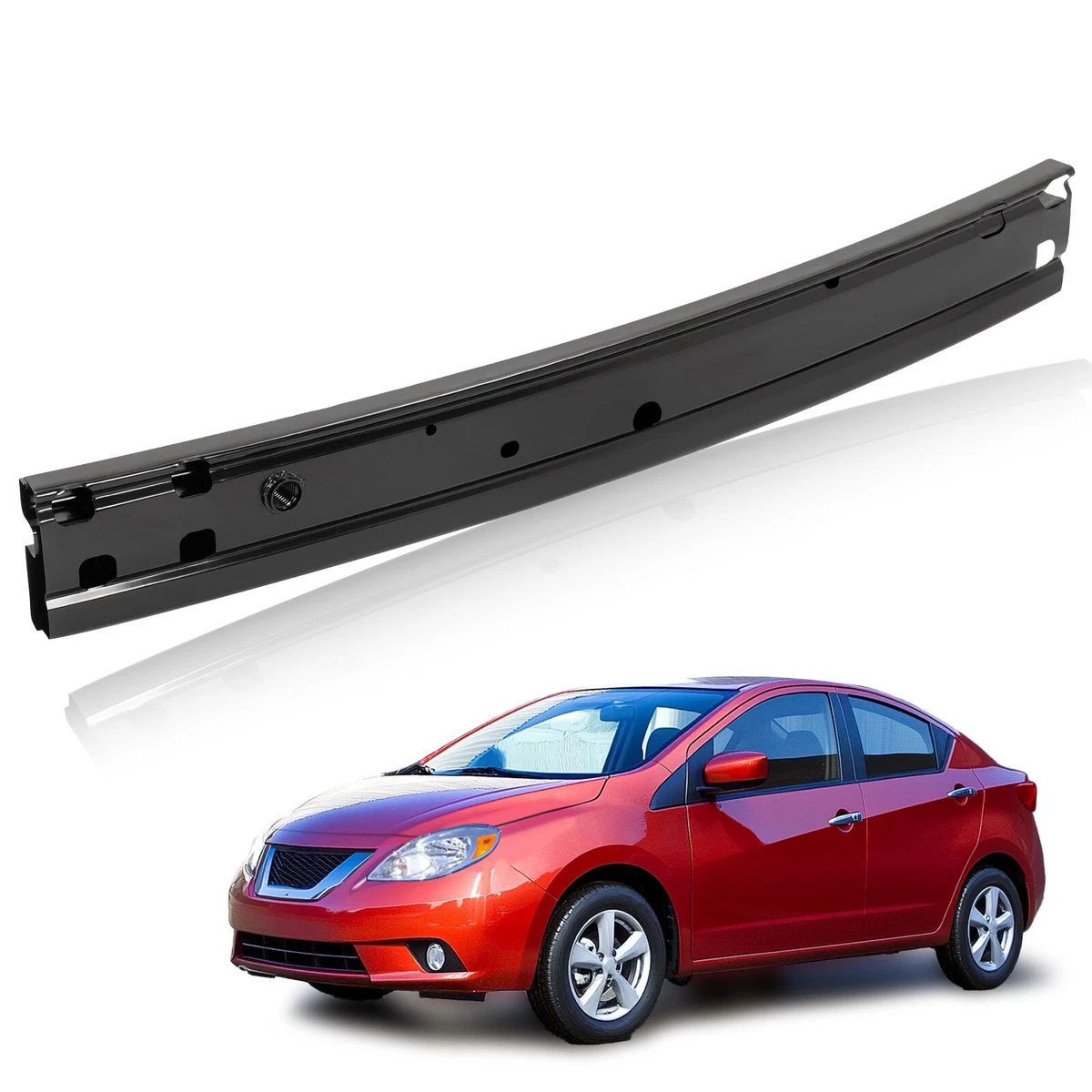 New Rear Steel Bumper Reinforcement – Fits 2012-2019 Nissan Versa Sedan (Replaces NI1106178)
