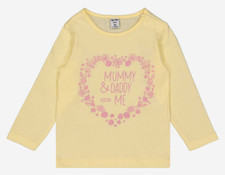 Baby Mädchen Langarmshirt hellgelb Glitzer-P...