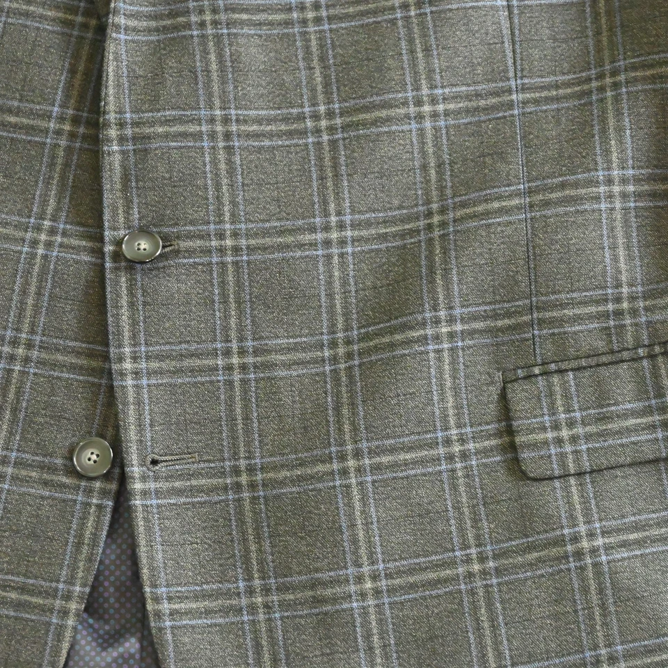 De Colección Tallia Uomo 44L Marrón Punto Tweed 100% Lana Hombre Traje Chaqueta Abrigo Deportivo Blazer Foto 3 de 4