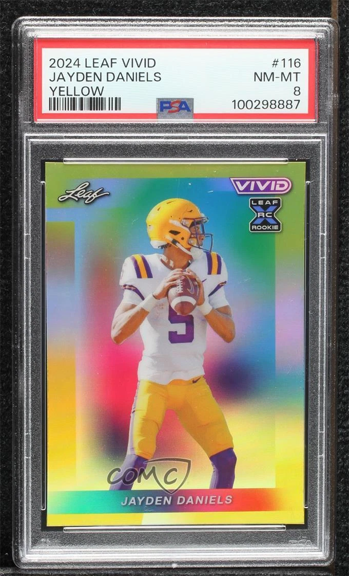 Jayden Daniels Leaf Vivid #116 Yellow