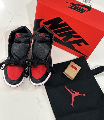 Size 8.5 - Air Jordan 1 Retro OG 2023 High Satin Bred W - Picture 7 of 7